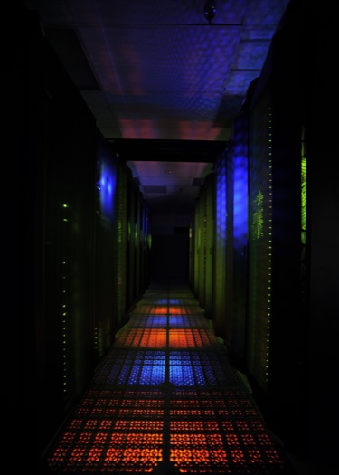 Two rows of the "Discover"supercomputer at the NASA Center for Climate Simulation (NCCS) contain more than 4,000 computer processors. Discover has a total of nearly 15,000 processors. 

Credit: NASA/Pat Izzo