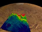 Primary landing site for the Mars Polar Lander - MOLA data