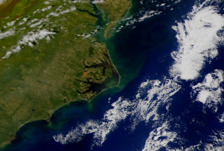 Eastern Coastline, focused on North and South Carolina