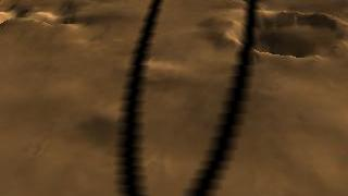Overhead view of the Mars Polar Lander landing site