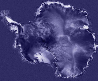View of the entire continent of Antarctica