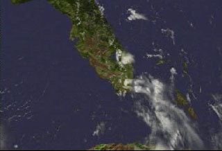 Clouds over Florida on August 4, 2000, as measured by GOES-11