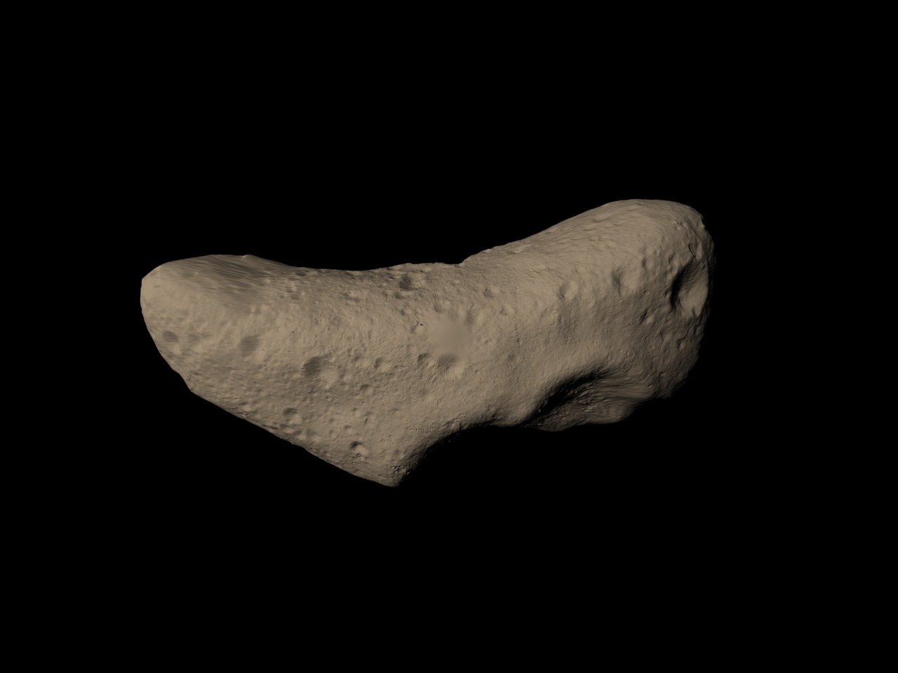 Preview Image for NEAR Views the Asteroid Eros ('True' Color)