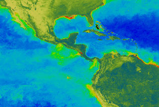 Phytoplanton growth along West Coast of Central America as seen by the SeaWiFS satellite 