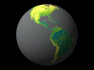 computer animated satellite observation of global vegetation greenness 