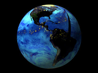 true color image of the globe