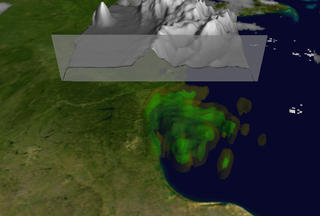 Rain structure of Hurricane Claudette