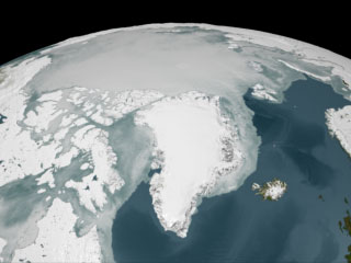 This animation shows the motion of the sea ice over the Arctic from 1/1/2005 through 12/31/2005.  This product is available through our Web Map Service.