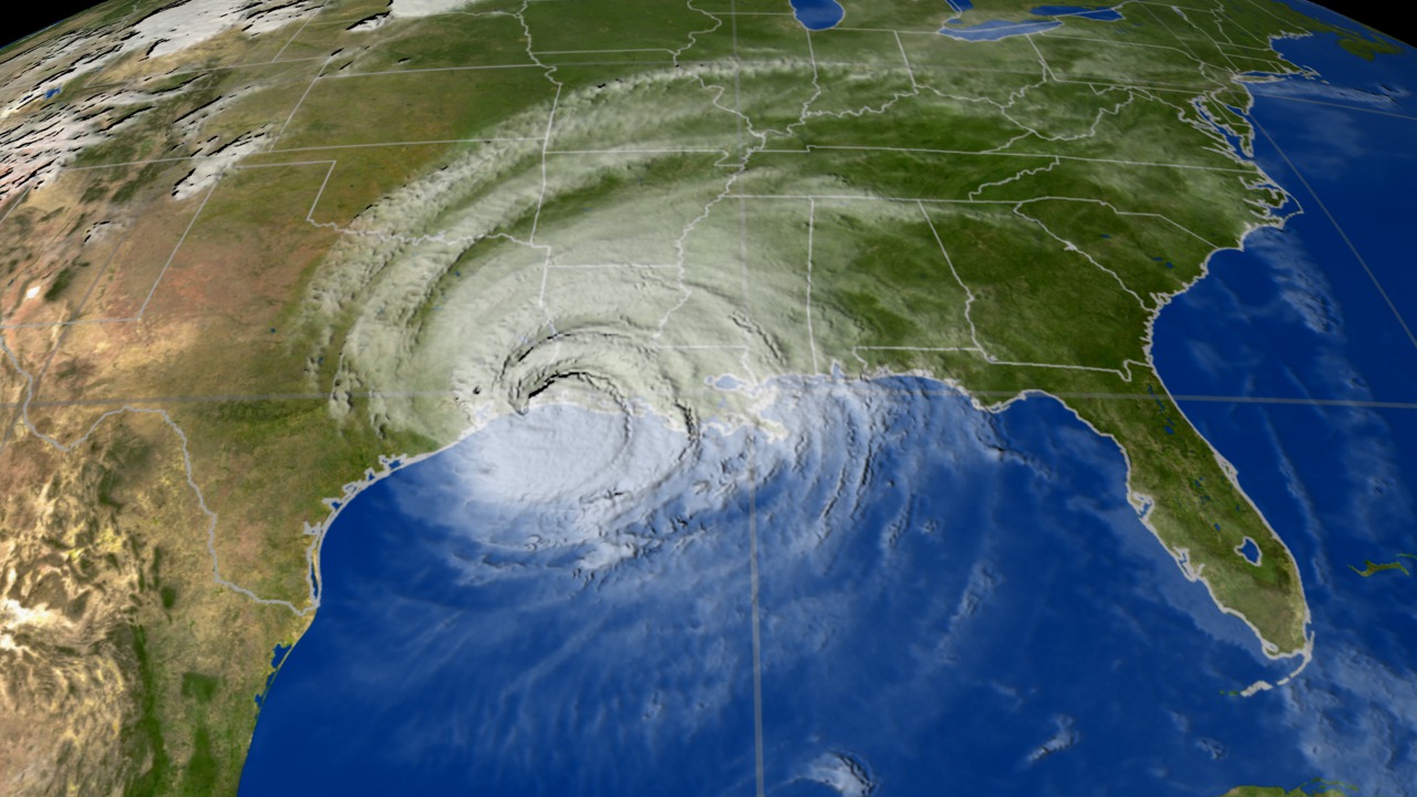 Hurricane Rita crosses the Gulf of Mexico and moves inland.