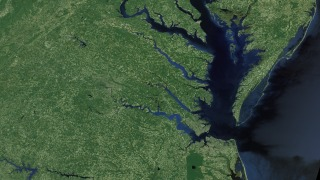 Chesapeake Bay Landsat-7 Mosaic  Latitude  (min, max) = (34.96, 40.05)   Longtitude  (min, max) = (74.99, 78.97)   This  product is available through our Web Map Service .