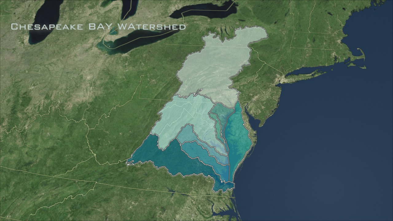 Chesapeake Bay Watershed and sub watershed regions