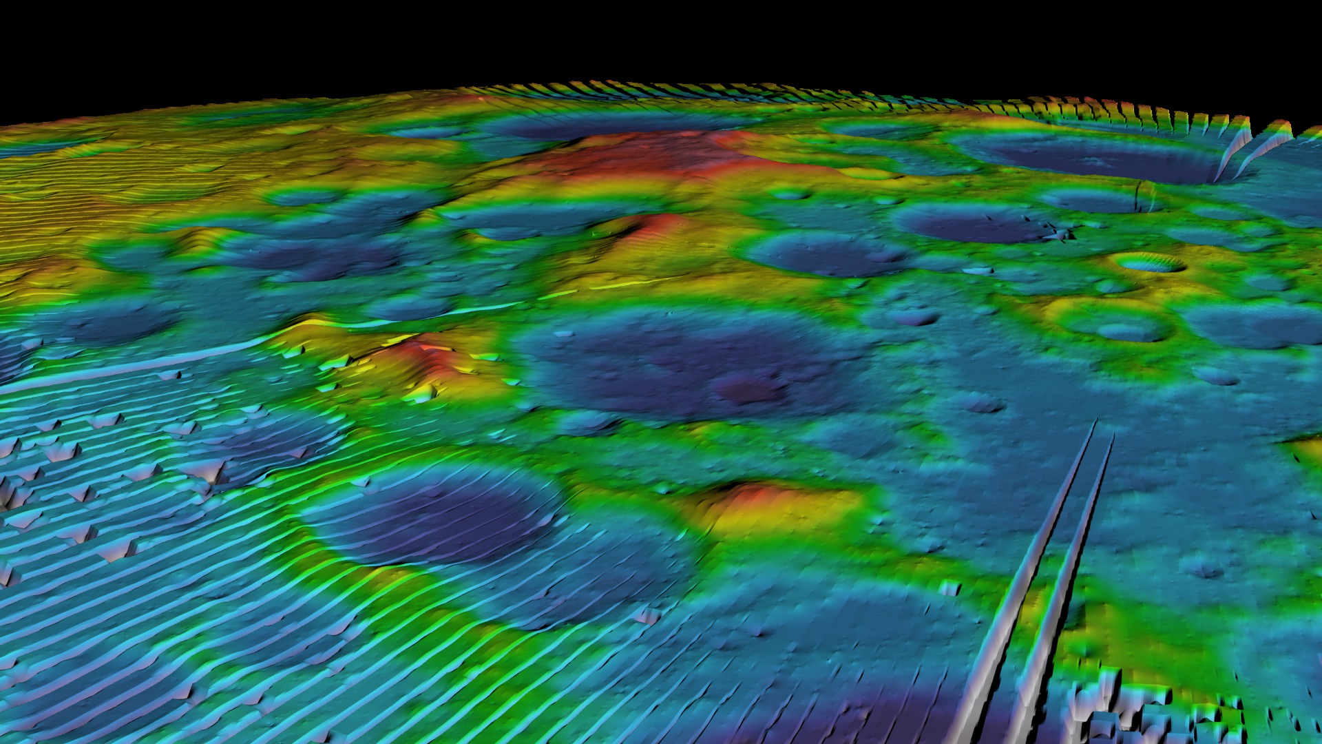 Preview Image for The Moon's South Pole in 3D via LRO/LOLA First Light Data