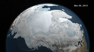 Link to Recent Story entitled: AMSR-E Arctic Sea Ice: September 2009 to March 2010