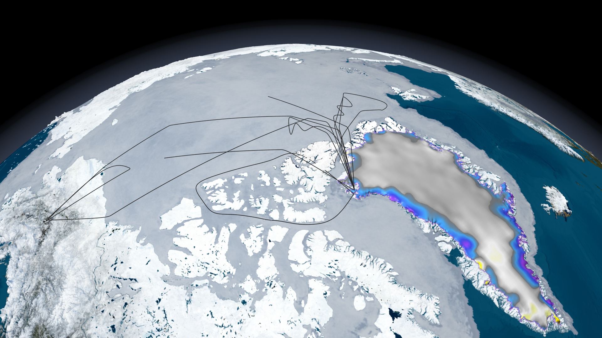 Nine Flights are being flown over Arctic Sea Ice