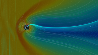 Earth's magnetic field responds differently depending on the intensity of particle radiation from the Sun.  Here we compare the magnetosphere's response to a fairly average coronal mass ejection (CME) and a very strong coronal mass ejection.