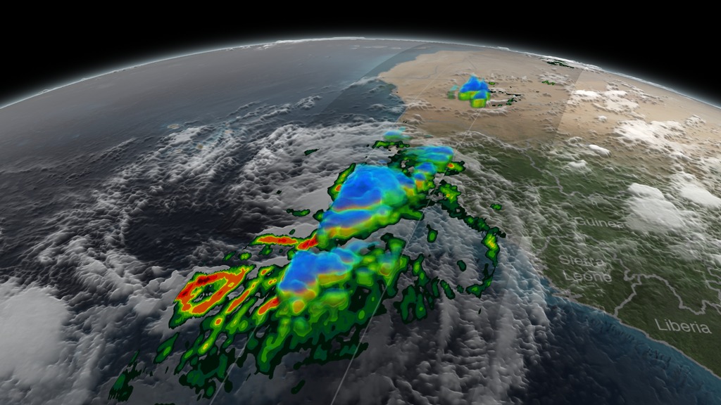 Animation of Tropical Storm Fred via GPM on August 30, 2015 at 0236 UTC.