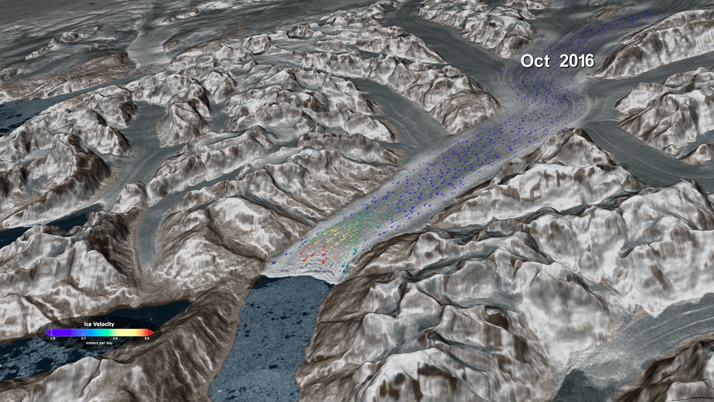 Preview Image for Seasonal Speed Variation on Heimdal Glacier