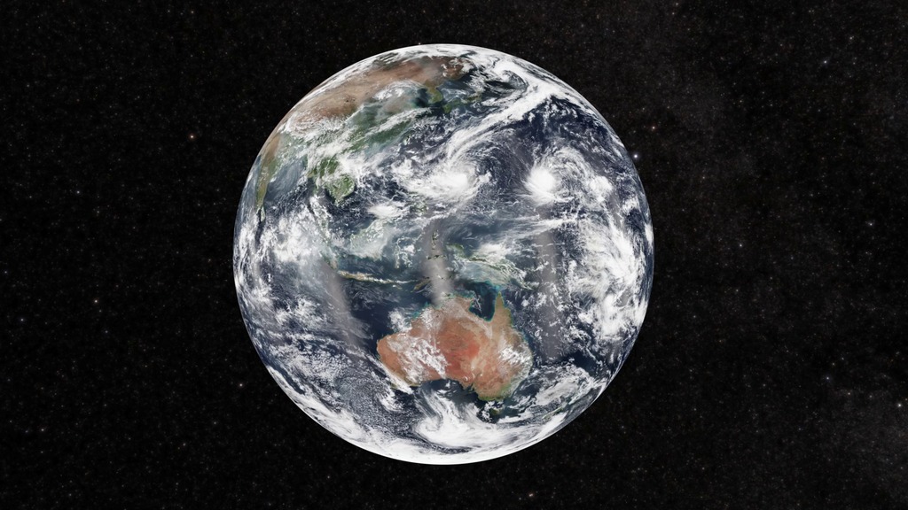 The Blue Marble in slow rotation -- HD version.
