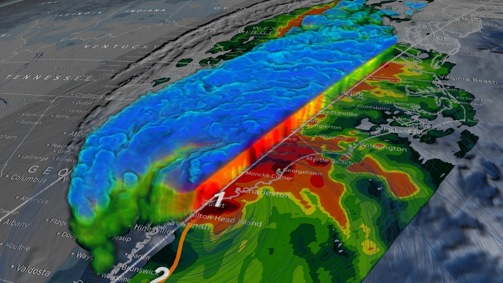 This data visualization follows Hurricane Matthew throughout its destructive run in the Caribbean and Southeast U.S. coast. By utilizing different data sets from NOAA's GOES satellite, NASA/JAXA's GPM, MERRA-2 model runs, IMERG, Goddard's soil moisture product, and sea surface temperatures, scientists are able to put together a clearer picture of how this hurricane quickly intensified and eventually weakened.