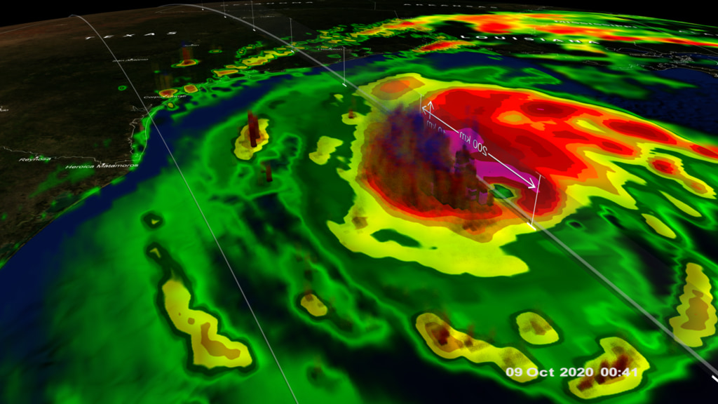 Preview Image for NASA/JAXA GPM Satellite Captures Hurricane Delta on Approach to the Gulf Coast