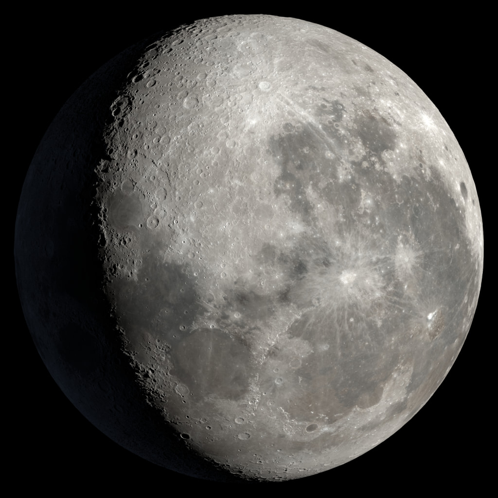Waning gibbous. Rises after sunset, high in the sky after midnight, visible to the northwest after sunrise.