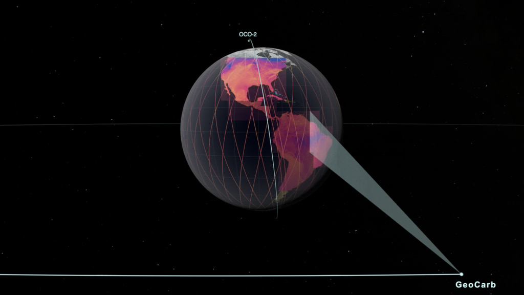GeoCarb and OCO-2 measuring carbon dioxide from space