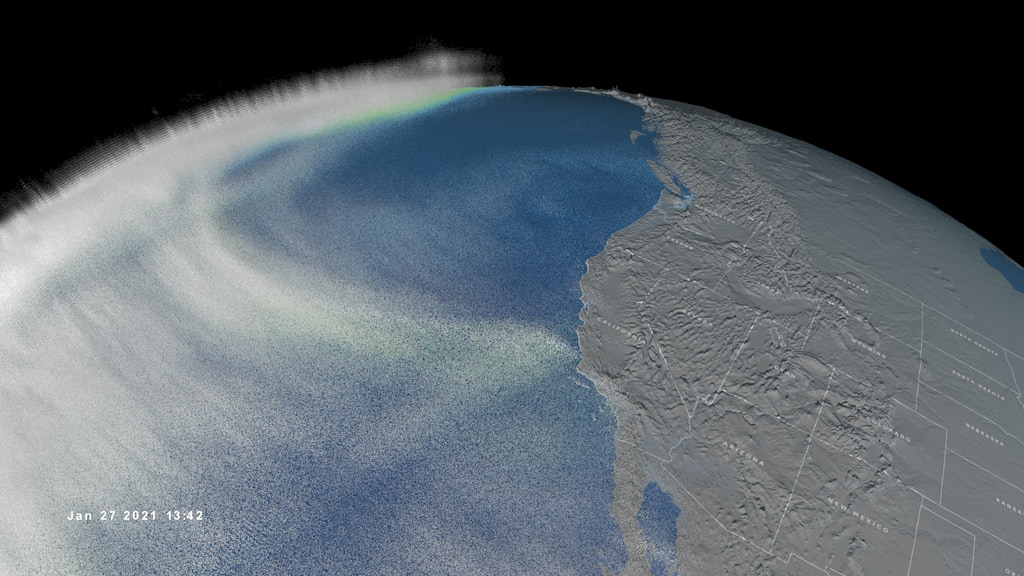 Preview Image for 3D Water Vapor shows an Atmospheric River