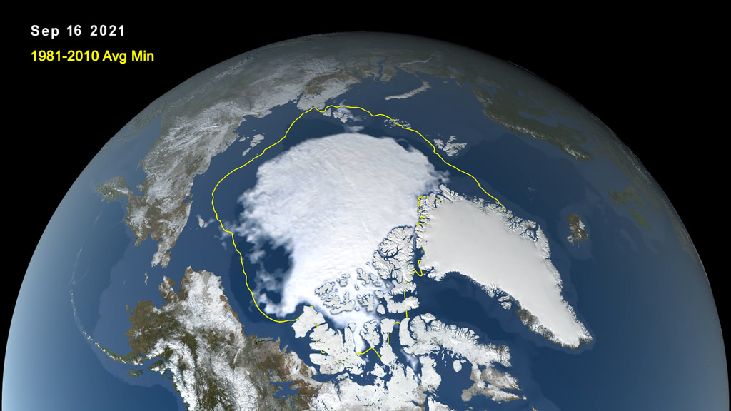 Arctic Sea Ice Minimum 2021, Animation