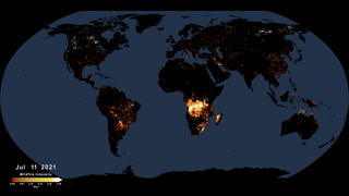 Link to Recent Story entitled: Active Fires As Observed by VIIRS, January-September 2021