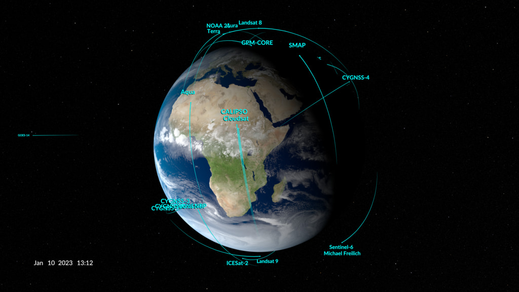 Earth observing fleet for January 2023