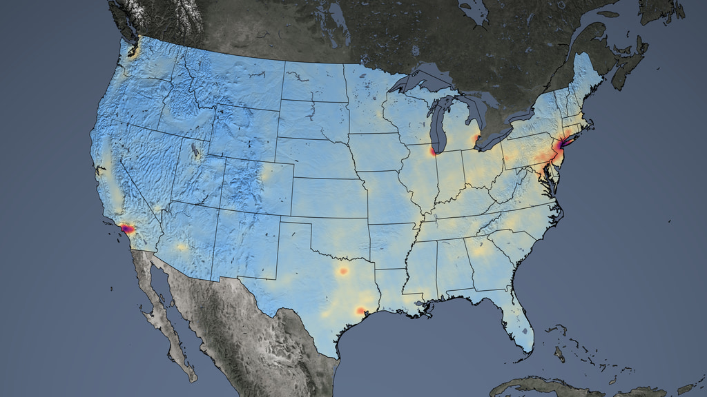 Preview Image for Nitrogen Dioxide Over the United States, 2005-2022