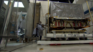 This footage shows the LAT instrument in the cleanroom at the NRL.
