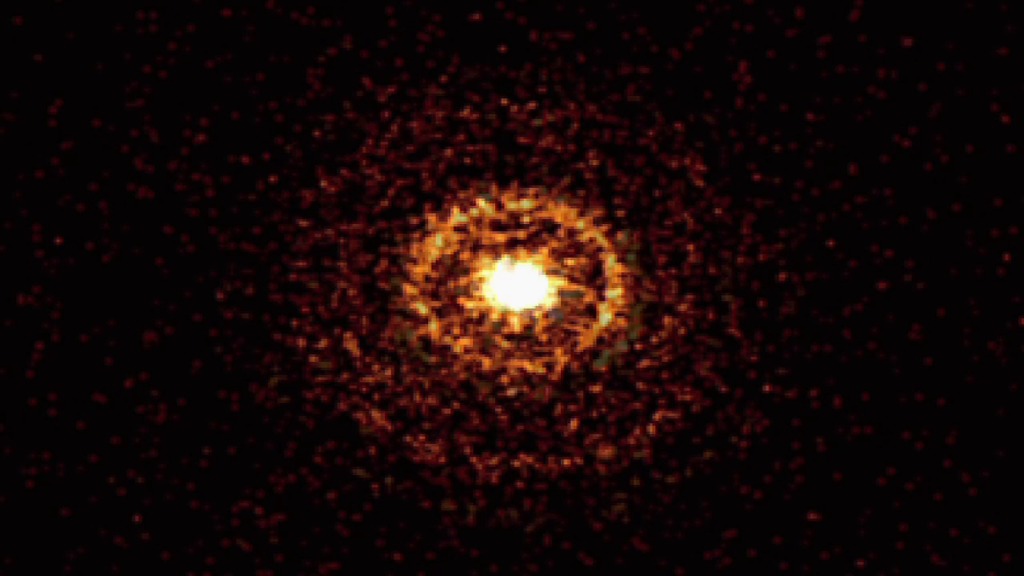 Animation of X-ray halo from the flaring neutron star SGR J1550-5418 without overlays.Credit: NASA/Swift/Jules Halpern, Columbia Univ.