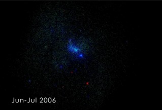 This sequence from the X-ray Telescope on NASA’s Swift mission shows changes in the central region of the Milky Way galaxy from 2006 through 2013. Watch for flares from binary systems containing a neutron star or black hole and the changing brightness of Sgr A* (center), the galaxy’s monster black hole.Credit: NASA/Swift/N. Degenaar (Univ. of Michigan)