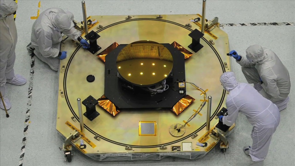 Video of James Webb Space Telescope's Secondary Mirror, along with a Primary Mirror segment arrives at the NASA Goddard Space Flight Center, Nov. 5, 2012.