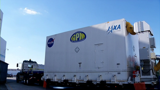 Extended b-roll of the GPM satellite leaving Goddard Space Flight Center.