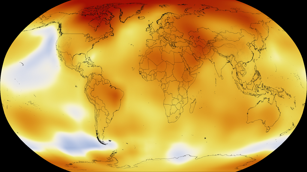 See six decades of global warming in less than 30 seconds.