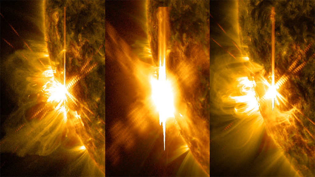A NASA spacecraft sees multiple explosions on the sun.