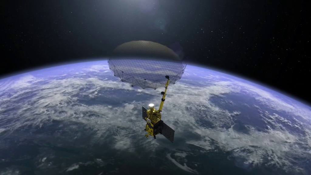 Animation of SMAP launching and collecting data. SMAP will produce global maps of soil moisture. Animation from NASA/Jet Propulsion Laboratory