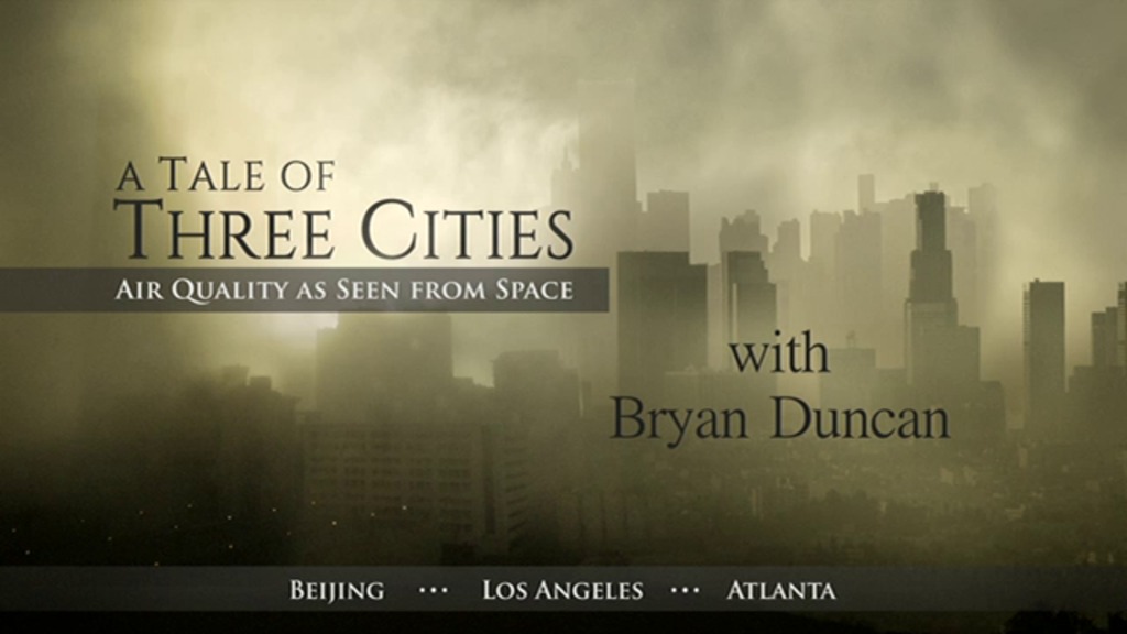 Dr. Bryan N. Duncan is a deputy project scientist for the Aura Mission at NASA Goddard. In this talk he tells the story of air quality in three cities-Beijing, Los Angeles, and Atlanta.For complete transcript, click here.