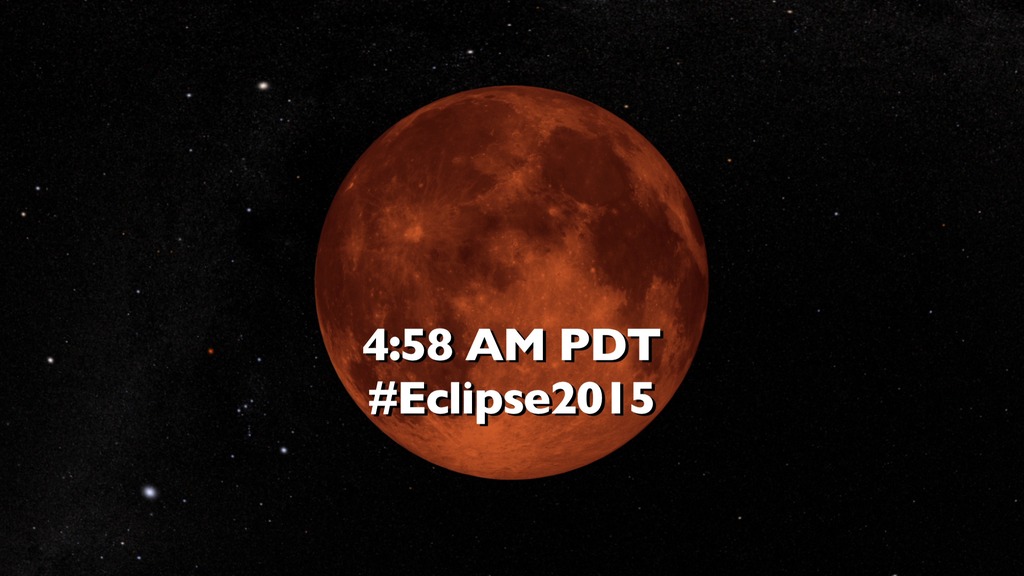 Preview Image for NASA On Air: Lunar Eclipse April 4, 2015 at 4:58 AM PDT (4/4/2015)