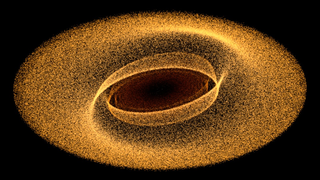 Loopable video and gif of the simulated Beta Pictoris disk rotated through 360 degrees  Credit: NASA Goddard Scientific Visualization Studio