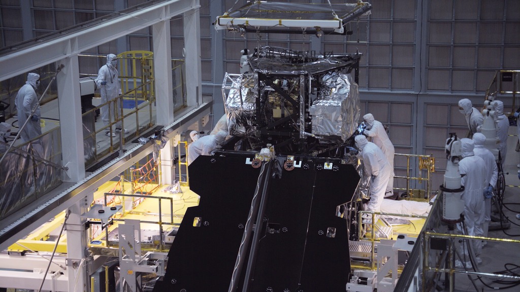 B-Roll Video of engineers at NASA Goddard Space Flight Center installing Webb Science Instruments.  