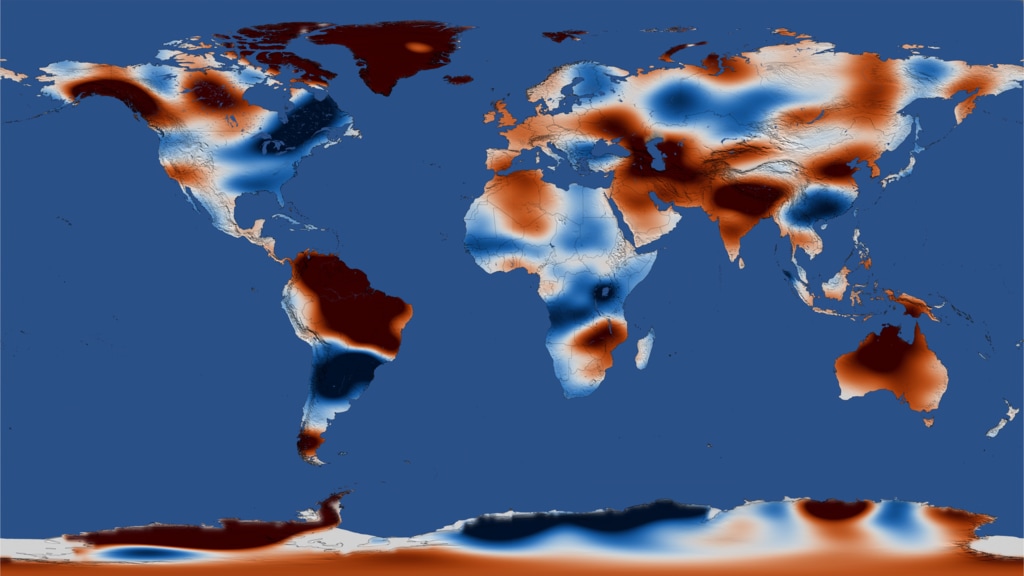 Fifteen years of satellite data show changes in freshwater around the world.