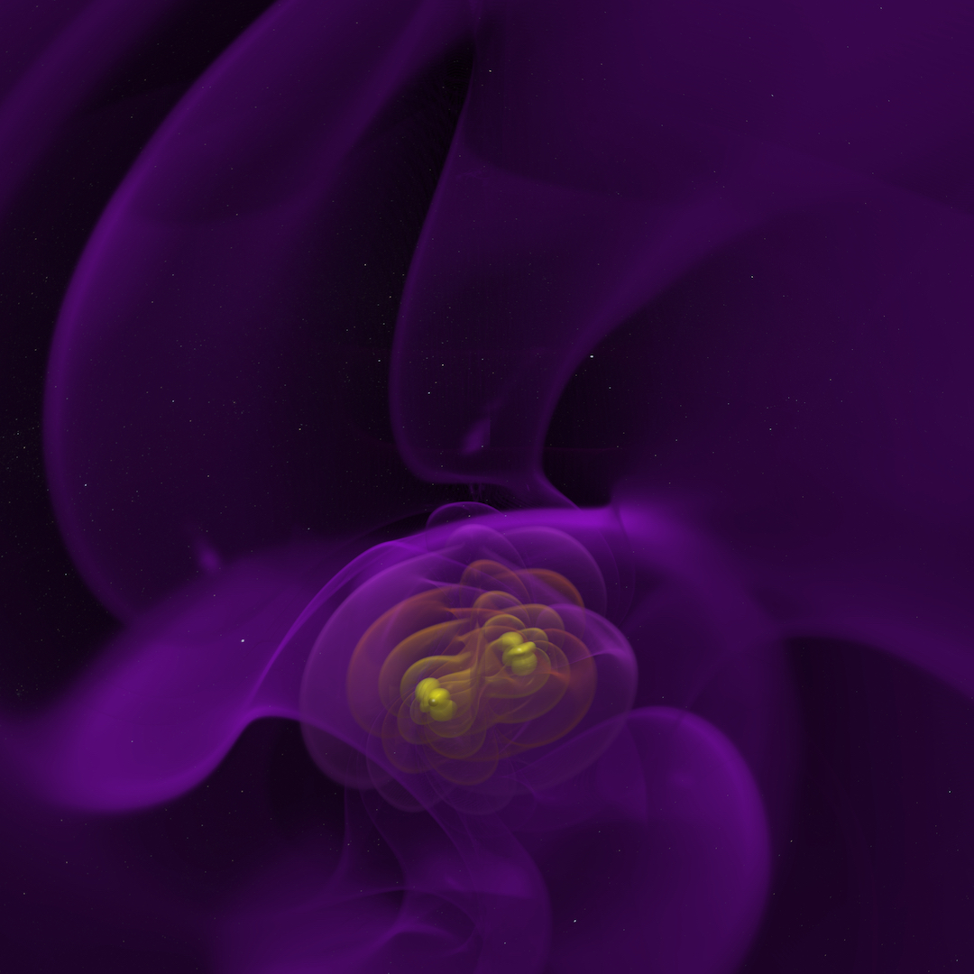 Preview Image for Gravitational Wave Simulations of Merging Black Holes: 1080 and 8k Resolutions