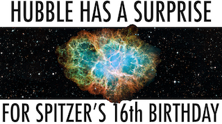 Preview Image for Hubble Celebrates Spitzer's 16th Birthday