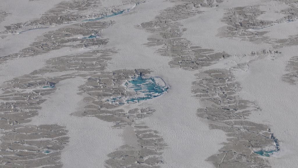 4K B-roll of a melt pond found on top of glacier. Filmed during the 2018 Alaska campaign. 
