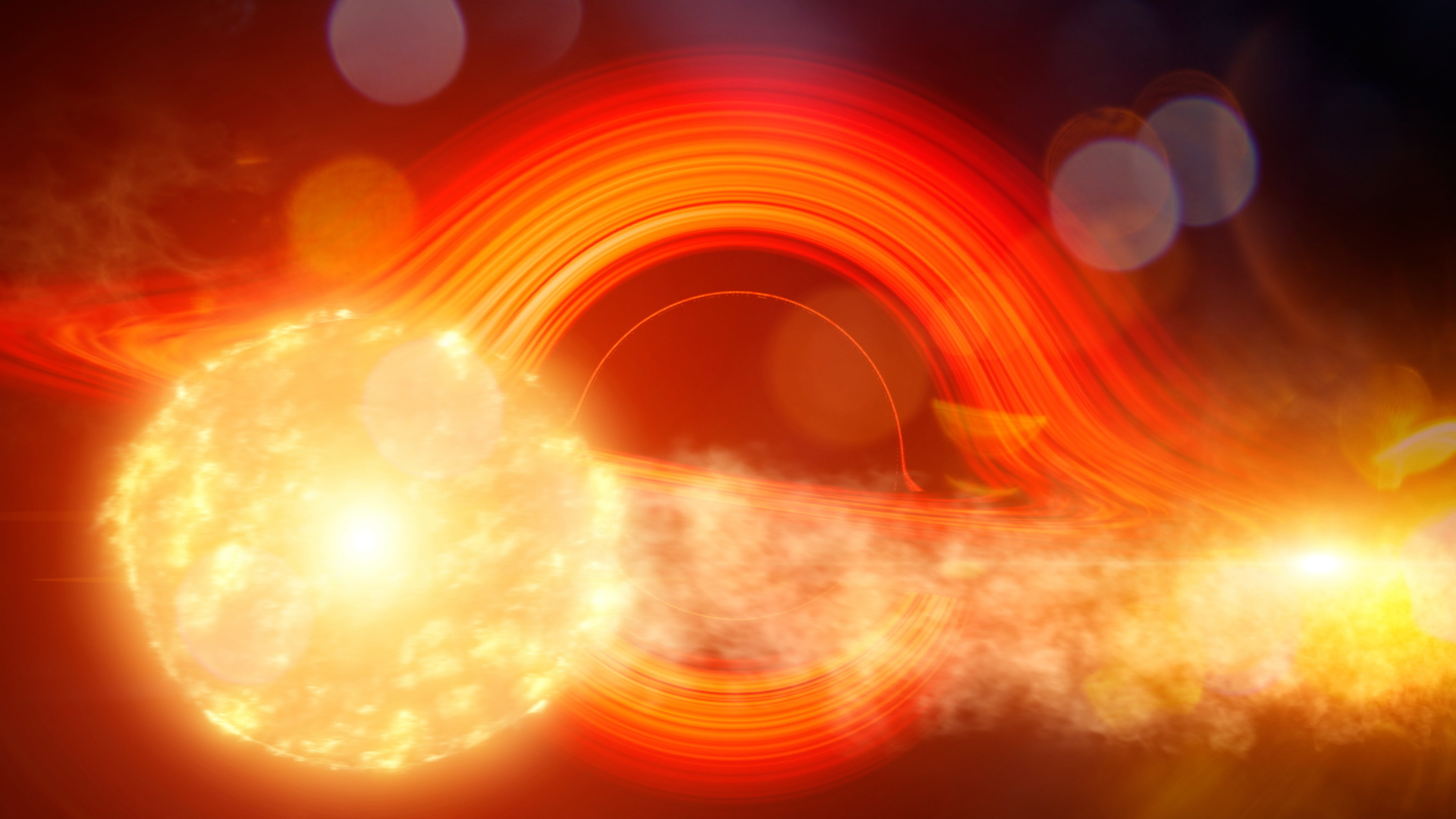 Watch as a monster black hole partially consumes an orbiting giant star. In this illustration, the gas pulled from the star collides with the black hole’s debris disk and causes a flare. Astronomers have named this repeating event ASASSN-14ko. The flares are the most predictable and frequent yet seen from an active galaxy. Credit: NASA’s Goddard Space Flight CenterMusic: "Ruminations" from Universal Production MusicComplete transcript available.