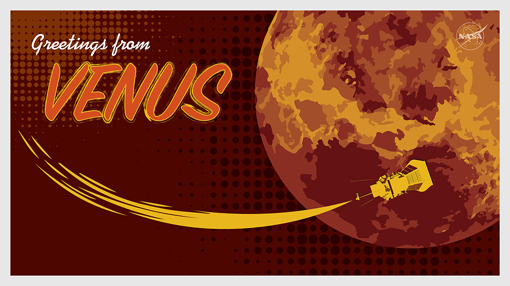 "Greetings from Venus" postcard