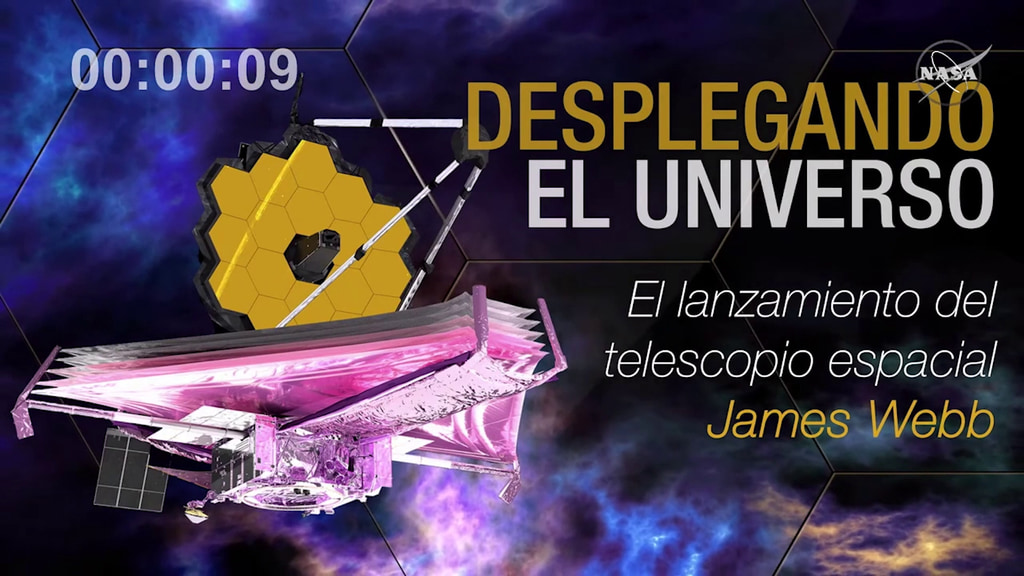 NASA Spanish language live broadcast of the Webb Telescope launch on December 25, 2021. 